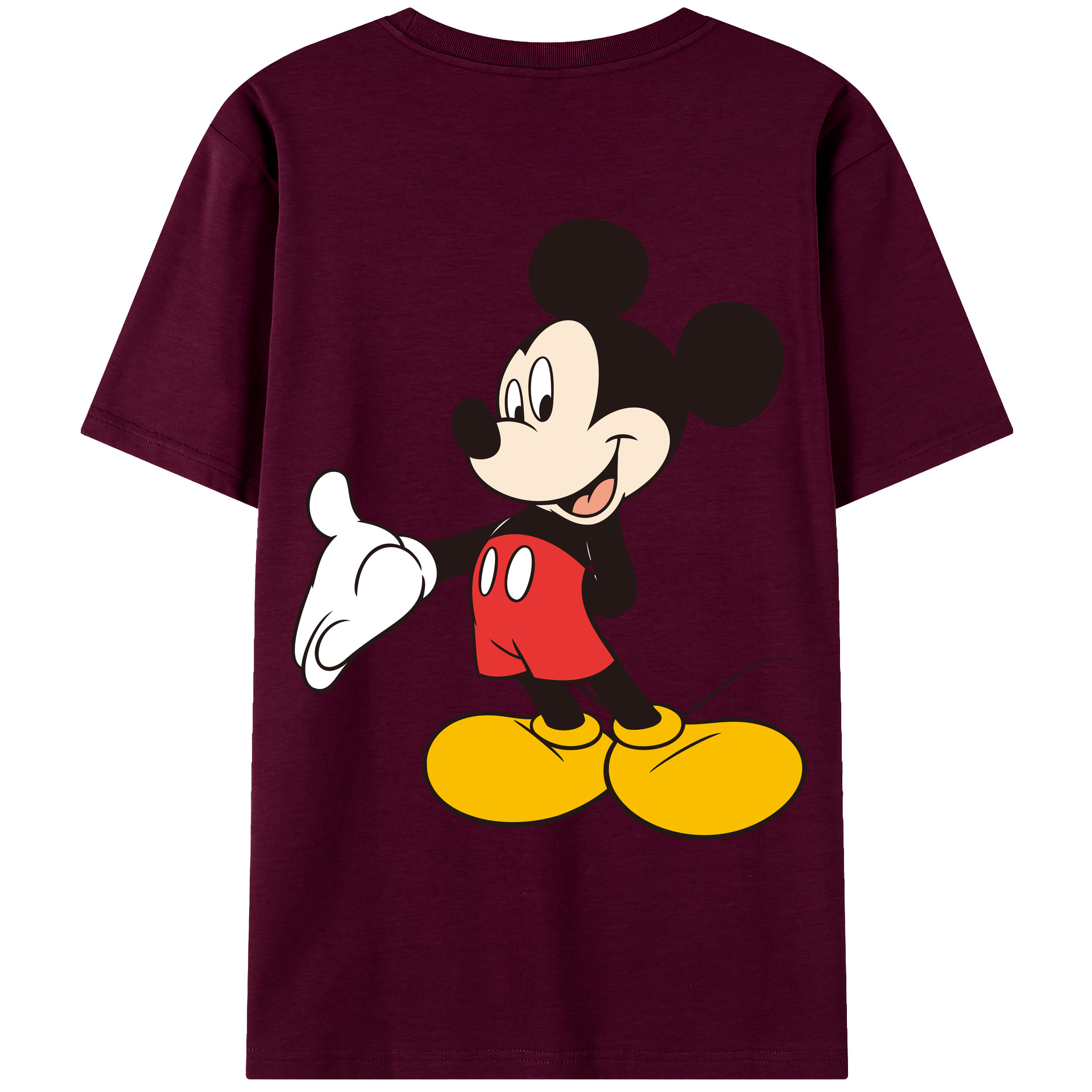 （画像用） ミッキーマウス Mickey Mouse レディース半袖Tシャツ(バックプリント)